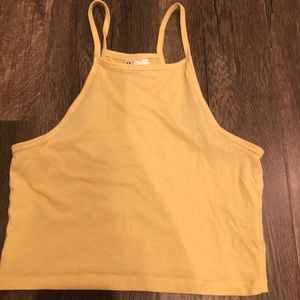 Yellow crop top